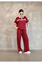 Oversize Modal Fabric Garnished Tracksuit Set Soft Textured Shirt Collar Loose Fit Set - 2