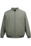 Plus Size Cotton Seasonal Coat with Bomber Collar - Comfortable Fit