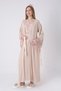 New Season Mink Maternity Stylish Lace Detailed Summer Design Buttoned Full Length Dressing Gown Nightgown Set - 3