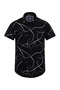 Plus Size Patterned Viscose Shirt Short Sleeve