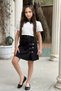 Girl's Stylish Suit Skirt Shirt Collar and Accessory Set 4-14 Years I Girl's Suit I Special Design - 4