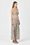 Women's Woven Slit Beach High Waist Blouse-Pants Set - 3