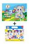 Lino Educational Dot Marker 6 Colors + Animals Activity Book Set - Washable - 2