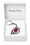 Naruto Akatsuki Cloud Metal Red Stone Keychain Unisex Anime Accessory - 3