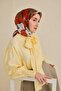 Twill Silk Scarf Belt Pattern Brown 90X90 - 3
