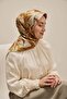 Twill Silk Scarf Watercolor Tan 90X90 - 4