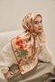 Twill Silk Scarf Flower Dream Powder Pink 90X90 - 4