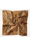 Twill Silk Scarf Art Pattern Olive 90X90 - 5