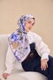 Twill Silk Scarf Flower Dream Lilac 90X90 - 2