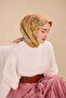 Twill Silk Scarf Art Pattern Pale Orange 90X90 - 4