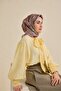 وشاح حرير تويل بنقشة اللوز موكا 90x90 - 2