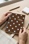 A5 Spiral Cardboard Cover Set of 4 Unlined School Notebooks, 60 Sheets - with Lesson Schedule, Polka Dots - 3