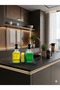 Modern Liquid Soap Dispenser Set of 2 with Metal Stand, Glass Square Soap Dispenser and Sponge Holder 500ml Bathroom and Kitchen - 7