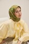 Twill Silk Scarf Serenit Coffee Green 90X90 - 4