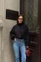 Women's Black Draped Blouse High Neck Casual Stylish Mlb177 - 2