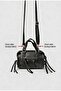 Mini Cylinder Form Multi-Compartment Hand and Shoulder Bag - 8