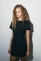 Short Sleeve Basic Dress Black – Stylish Fitted Casual & Event Dress - 4
