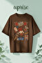 Stranger Things Collage Printed Cotton Oversize T-Shirt