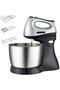 300W Electric Stand Mixer - 5-Speed Black Desktop Hand Blender with Chrome Plated Whisk