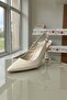 Women's Thin Goblet Heeled Pointed Toe Slingback Shoes