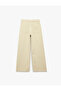 Cotton High Waist Belted Wide Leg Trousers - Wide Leg Jeans - 6