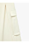Belt Detailed High Waist Cargo Pocket Loose Trousers - 6