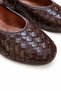 Women's Brown Knitted Ballerina Shoes with Buckle Straps, Comfortable, Daily Stylish Mary Jane Model - 3