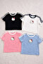 Kitty Patterned Striped Crop - 2