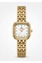 Women's Gold Metal Cord Square Case Stone Gold Dial Wristwatch 2 Years Warranty