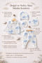Gots Certified Fabric 100% Cotton Muslin 5-Piece Baby Boy Hospital Discharge Set Gift - 4