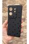 Infinix Zero 30 4g Compatible Mini Black Heart Patterned Silicone Shock Absorbing Classic Protected Rubber Case - 3