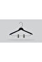 Wooden (Black Nickel Hook) Latch Shirt and Skirt Hanger Black Color 12 Pieces - 2