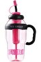 Plastic Tumbler with Lid and Straw – Reusable Water Bottle with Handle, Ice Cream Design, Tea Infu