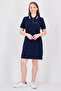 Women Embroidered Logo Mini Dress, Dark Navy - 4