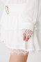 Belted Shirt Collar Mini Dress Lace Detailed Layered Skirt Stylish Women's Dress - 4