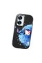 Realme C55 Compatible Anti-Impact Camera Protected Patterned Printed Black Silicone Case