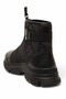 Black Zippered Parachute Thermal Fur Women's Boots - 3