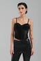 Women's Front Lace Detailed Design Crop Corset - 2