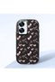 Realme C55 Compatible Anti-Impact Camera Protected Patterned Printed Black Silicone Case - 2