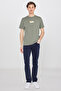 100% Cotton Breathable Regular Fit Regular Cut Crew Neck T-Shirt with Logo Detail - 3
