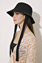 Women's Black Tie-Down Bucket Hat – Sun Protection Beach Hat, Fits over a Cap - 5
