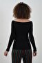    Boat Neck Long Sleeve Blouse - 4
