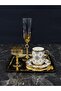 Gold Coffee Presentation Set – Gold Coffee Cup, Turkish Coffee Cup, Coffee Saucer and Tray - Luxury Coffee Set - 8