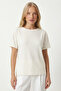 Back Detailed Lace Knitted Blouse Lnt0026 Ecru - 4