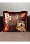 Robin-9372 Bordo Tasseled Double Combination Dresser Cover 43X43 - 6