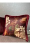 Robin-9372 Bordo Tasseled Double Combination Dresser Cover 43X43 - 2