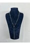 Stone Y Model Necklace Gold Color Stylish Elegant Women's Necklace - 3