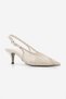 Women's Stiletto Pointed Toe Mesh Hand Knitted Embroidered Classic Heeled Shoes Berzen Ecru Straw - 8