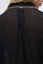 Women's Double Pocket Stone Embroidered Transparent Shirt - 5