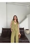 Khaki 3-Layered Vest Muslin Set - 8486 - 6
